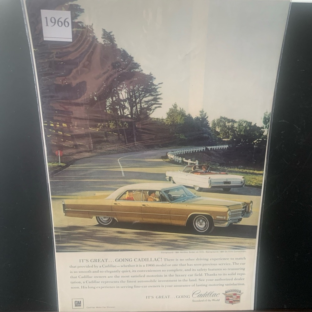 Vintage 1966 Cadillac De Ville It's Great Going Cadillac Ad Advertisement